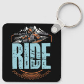 Sneeuwscooter Ride Sneeuwscooter Winter Avontuur S Sleutelhanger (Achterkant)