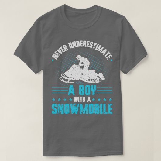 Sneeuwscooter Riding Boy Sneeuwscooter T-shirt (Design voorkant)