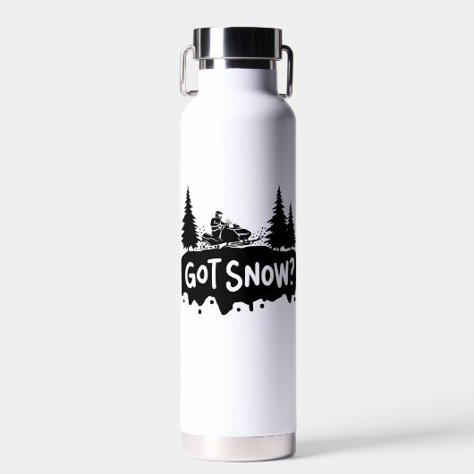 Sneeuwscooter rijden - Sneeuw aanwezig   Waterfles (Voorkant)