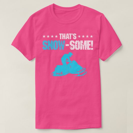 Sneeuwscooter rijden sneeuw sommige grappige motor t-shirt (Design voorkant)