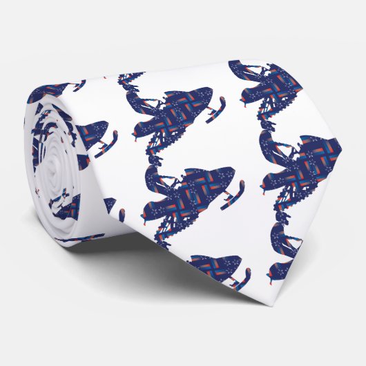 Sneeuwscooter/Shooting-Star-Sledder Stropdas (Opgerold)