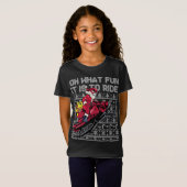 Sneeuwscooter Sinterklaas Oh wat leuk is het om te T-shirt (Voorkant volledig)