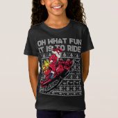 Sneeuwscooter Sinterklaas Oh wat leuk is het om te T-shirt (Voorkant)