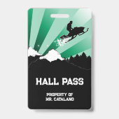 sneeuwscooter sprong Leraar Hal Pas Badge (Achterkant)