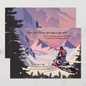 Sneeuwscooter uitnodiging (Voorkant / Achterkant)