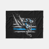 Sneeuwscooter Verenigde Staten Vlag Wintersport Sn Fleece Deken (Voorkant (Horizontaal))