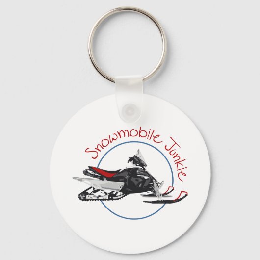 Sneeuwscooter verslaafde sleutelhanger (Voorkant)