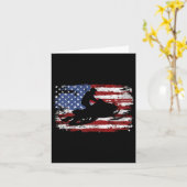 Sneeuwscooter Vintage Amerikaanse Vlag Kaart (Gele Bloem)