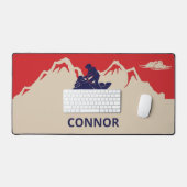 Sneeuwscooter Winter thema gepersonaliseerd Bureaumat (Keyboard & Muis)