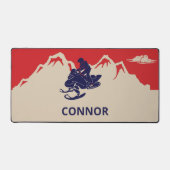 Sneeuwscooter Winter thema gepersonaliseerd Bureaumat (Voorkant)