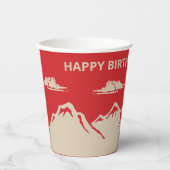 Sneeuwscooter Winter Thema Jongens Verjaardagsfees Papieren Bekers (Voorkant)