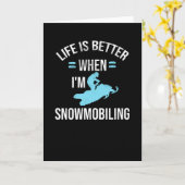 sneeuwscooteren | Sneeuwscooterliefhebber Snowmobi Kaart (Gele Bloem)