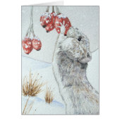 sneeuwscooterij met een fraaie houten muis kerstmi (Voorkant)