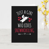 sneeuwscootermeisje | Sneeuwscooter liefhebber voo Kaart (Gele Bloem)