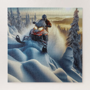 sneeuwscooterpuzzel legpuzzel