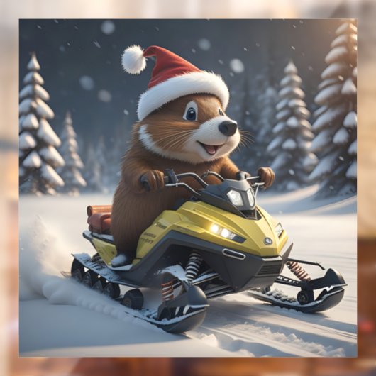 sneeuwscooterraampje raamsticker (Vel 2)