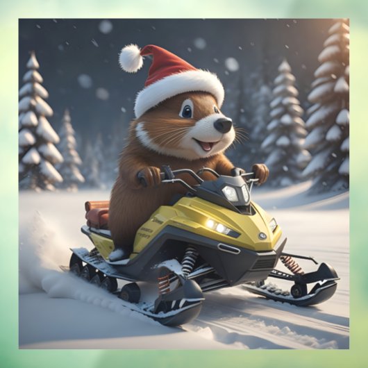 sneeuwscooterraampje raamsticker (Vel 3)