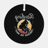 Sneeuwscooters - Dashing Through The Snow Glas Ornament (Achterkant)