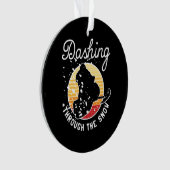 Sneeuwscooters - Dashing Through The Snow Ornament (voorkant)