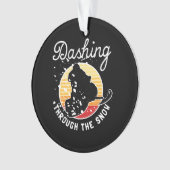 Sneeuwscooters - Dashing Through The Snow Ornament (voorkant)