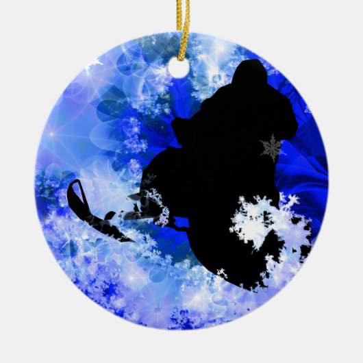 Sneeuwscooters in de Avalanche Keramisch Ornament (Voorkant)