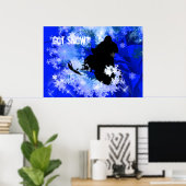 Sneeuwscooters in de Avalanche Poster (Thuiskantoor)