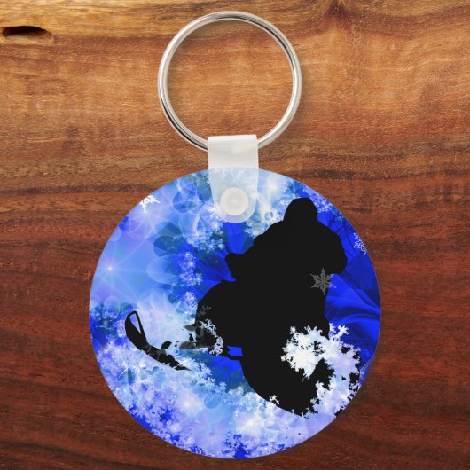 Sneeuwscooters in de Avalanche Sleutelhanger (Voorkant)