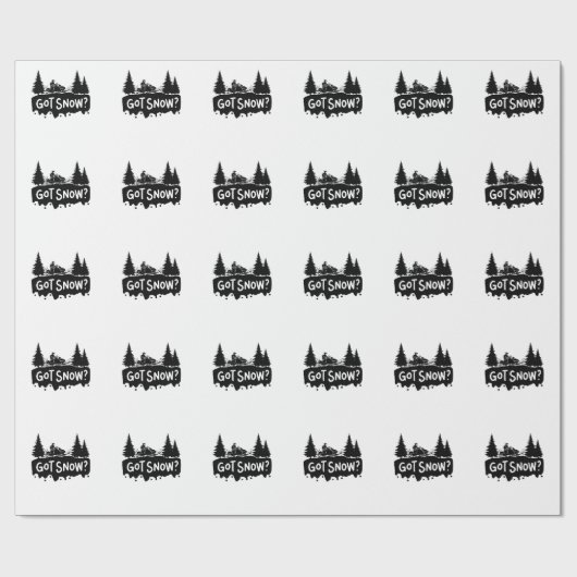 Sneeuwscooters - Kreetsneeuw Cadeaupapier (Vlak)