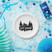 Sneeuwscooters - Kreetsneeuw Papieren Bordje (Feest)