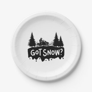 Sneeuwscooters - Kreetsneeuw Papieren Bordje