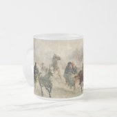 sneeuwscooters matglas koffiemok (Voorkant links)