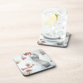 sneeuwscootertje winter in het wild drankjes onderzetter (Rechterzijde)