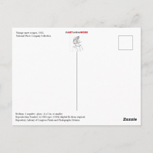  sneeuwscrapper briefkaart (Achterkant)