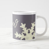 Sneeuwscript suikerpruim paarse botercrème elegant grote koffiekop (Rechts)