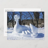 Sneeuwsculptuur, Quebec, Canada Briefkaart (Voorkant / Achterkant)
