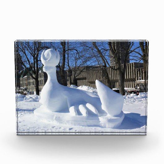 Sneeuwsculptuur, Quebec, Canada Fotoblokken (Voorkant)
