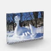 Sneeuwsculptuur, Quebec, Canada Fotoblokken (Links)