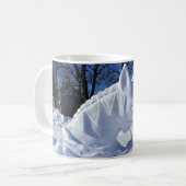 Sneeuwsculptuur, Quebec, Canada Koffiemok (Voorkant links)