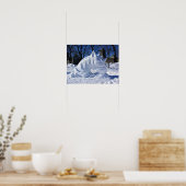 Sneeuwsculptuur, Quebec, Canada Poster (Keuken)