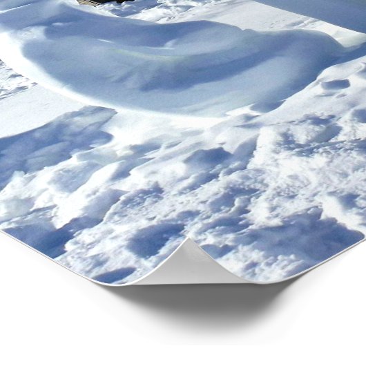 Sneeuwsculptuur, Quebec, Canada Poster (Hoek)