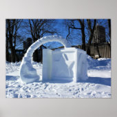Sneeuwsculptuur, Quebec, Canada Poster (Voorkant)