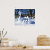 Sneeuwsculptuur, Quebec, Canada Poster (Keuken)