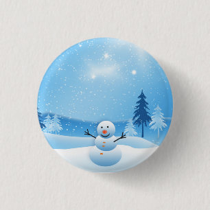 Sneeuwse Buttonnen Ronde Button 3,2 Cm