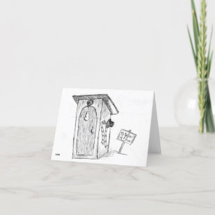 Sneeuwse Humor vakantiekaart ... buiten kerst Bedankkaart