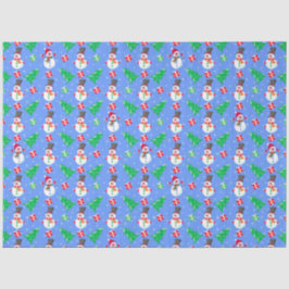 Sneeuwse kerstbomen en Cadeaus Tissuepapier