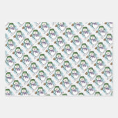 Sneeuwse kerstkaarten inpakpapier vel (Voorkant)