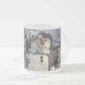 Sneeuwse kerstmok matglas koffiemok (Voorkant rechts)