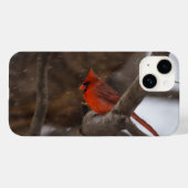 Sneeuwse Storm kardinale iPhone draagtas Case-Mate iPhone Case (Achterkant (horizontaal))