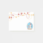 Sneeuwse Wereldbol kerstpinguïn Post-it Notes (Voorkant)