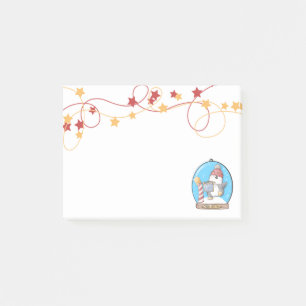Sneeuwse Wereldbol kerstpinguïn Post-it Notes